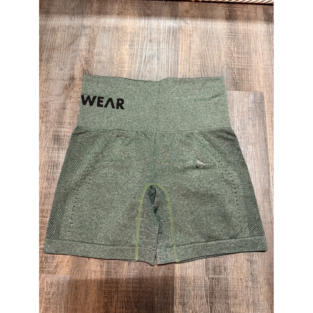 Ryderwear Womens Seamless High Waisted Workout Shorts Green Marl XS Athletic